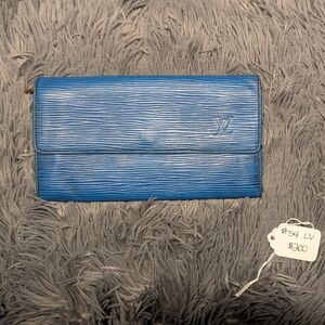 Louis Vuitton Blue Epi Leather Long Wallet